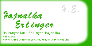 hajnalka erlinger business card